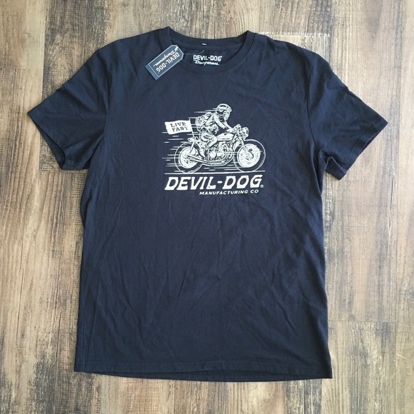 Men's Black motorcycle Graphic Tee - Picture 1 of 3